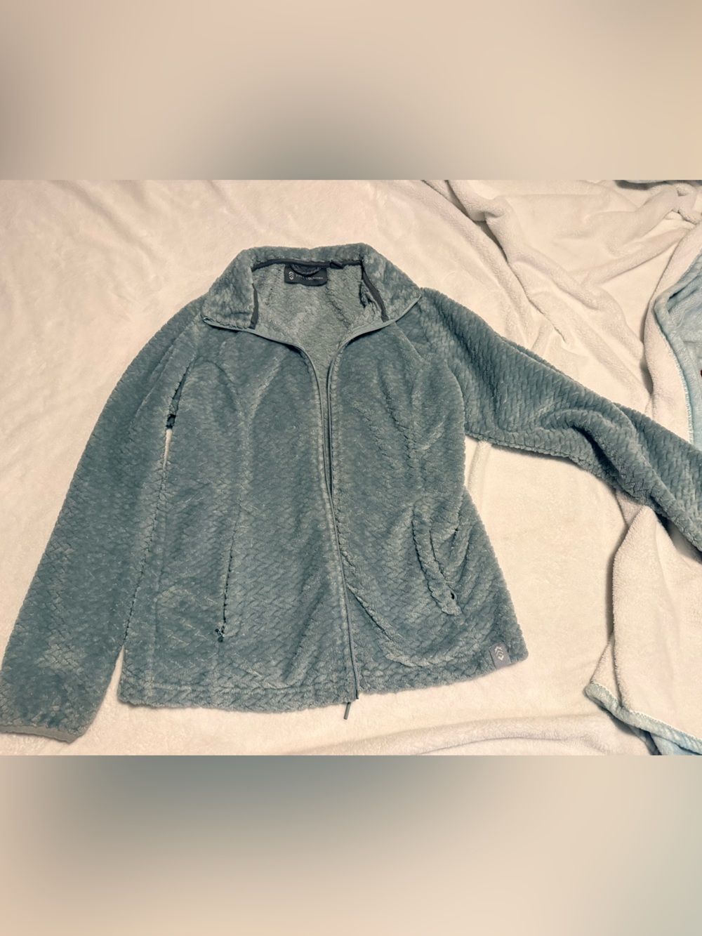 Free Country Plush Zip-Up Jacket in Teal